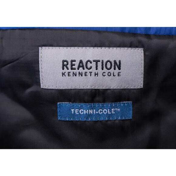 Kenneth Cole Reaction Men's Suit Jacket Sport Coat Solid Black Sz 50R Two Button - Picture 12 of 15